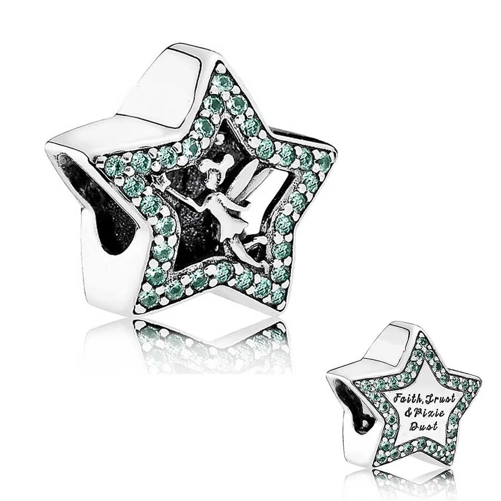 

Tinkerbell Star Charms 100% 925 Sterling Silver Charms Diseny Tinkerbell Star Charms Bead Fit Original Bracelet Diy Jewelry