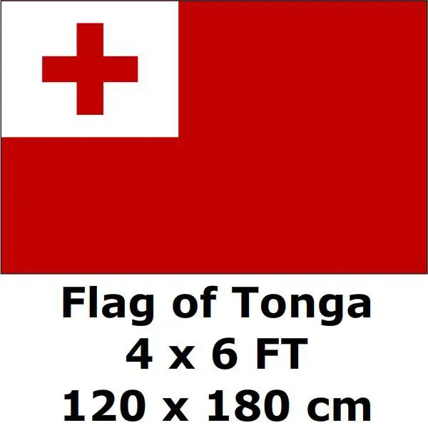 Tonga Flag 120 x 180 cm 100D Polyester Large Big Tongan Flags And