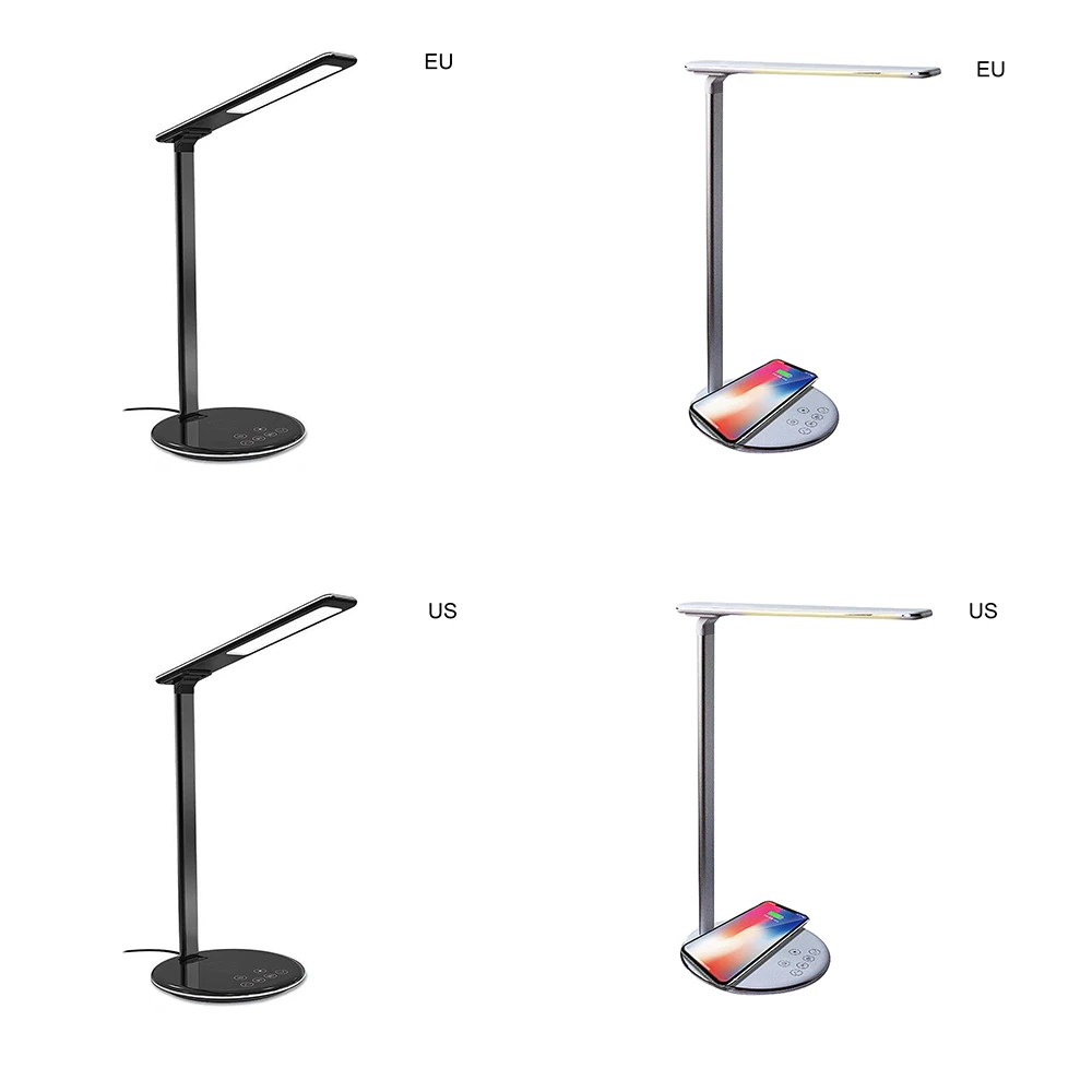  Usb Charge 4 In1 Wireless Charger Led Desk Lamp Lumen Multifunction Led Table Lamp 5w Touch Table L