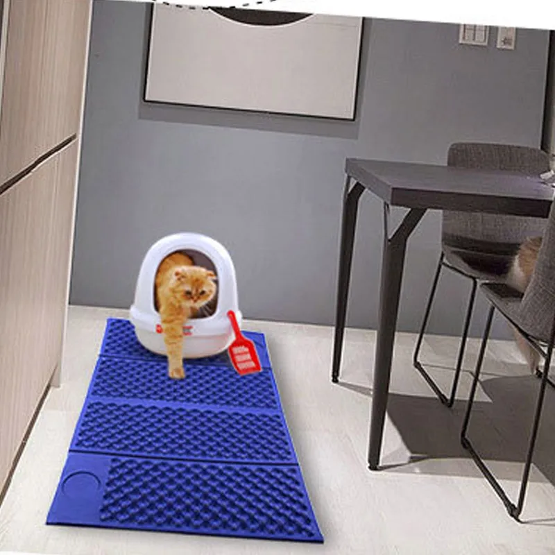 

Cats Litter Mat EVA Foldable Anti-humid Pad Easy Clean Pad for Kitten Pet Accessories FPing