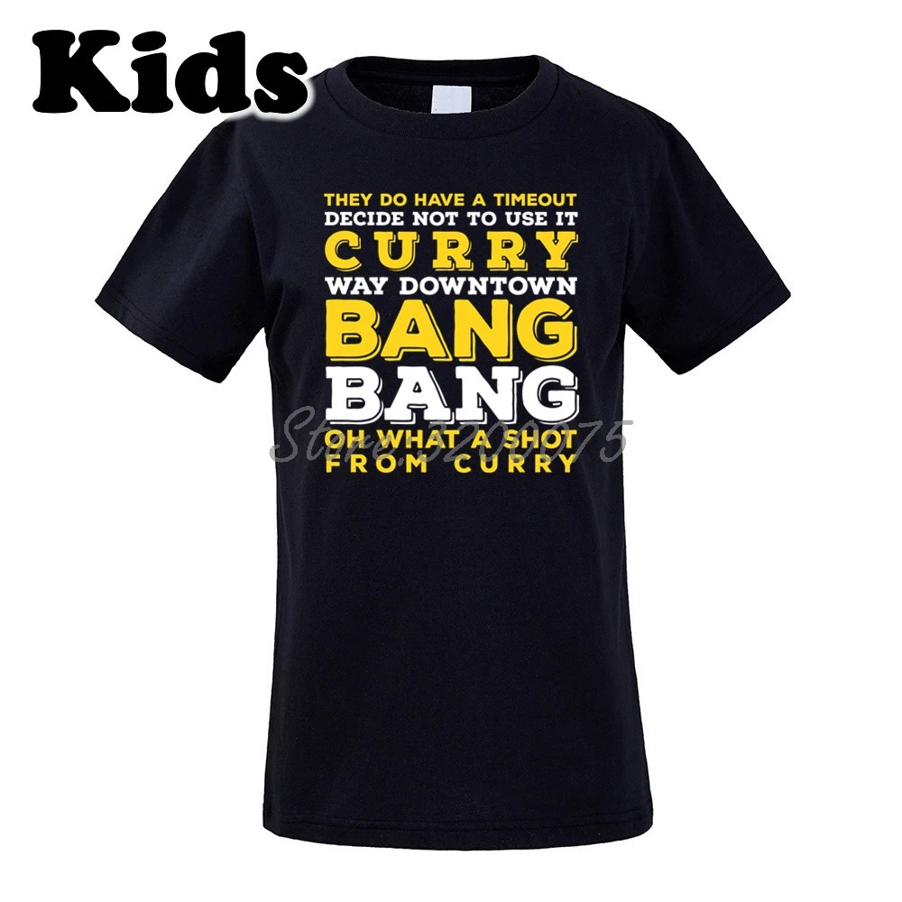 

Kids Curry Bang Bang Stephen Curry 30 Golden State T-shirt Clothes T Shirt Youth boys girl tshirt o-neck tee W19040408