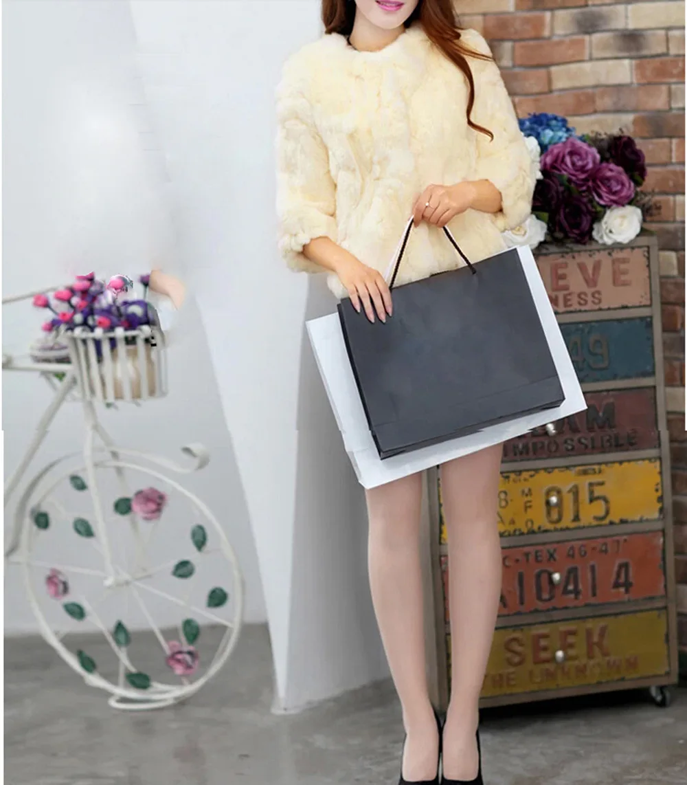 HCYO Autumn Winter Women Short Coat Plus Size Three Quarter Covered Button Slim Fur Coat Casual Jacket Woman Short Coat Warm  (1)