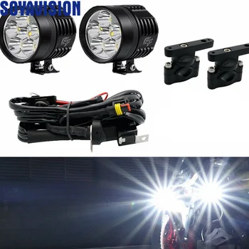

2PCS Universal 6 Chips Headlight LED Motorcycle Motorbike 8000 LM Moto Spotlight Waterproof Fog Spot Motos Bulb Super bright