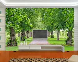 Beibehang свежий декоративные обои природные пейзажи оттенок бульвар 3D росписи ТВ задний план стены papel де parede обои