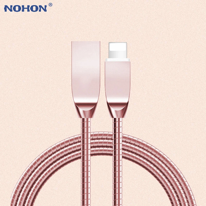 

Luxury Metal Data USB Charger Charging Cable For iPhone X XS MAX XR 6 s 6s 7 8 Plus 5 5s SE iPad Air Cell Phone Origin Wire Cord