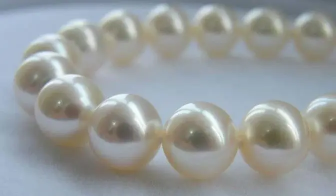 

HOT## Wholesale FREE SHIPPING PERFECT ROUND 18"11-12MM SOUTH SEA GENUINE WHITE PEARL NECKLACE
