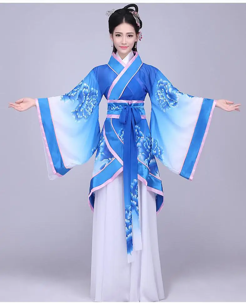 Hanfu Женский костюм с окантовкой женская одежда Hanfu женский летний костюм феи наряд модифицированный Hanfu этнические костюмы ветер