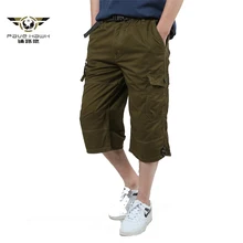 Для мужчин мужские карго шорты со множеством карманов летние свободные молнии Бриджи Короткие штаны Повседневное хлопок по колено мужские шорты плюс Размеры M-5XL