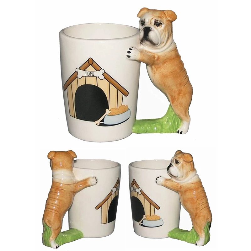 VILEAD, мультяшная керамическая кофейная кружка, ручная роспись, милая собака-хранитель, фарфоровая кружка для молока, животные, щенки, собаки, чайная чашка, чашка для горячей воды