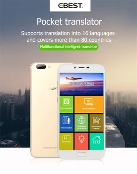 

EBEST Q7 simultaneous translator 32g+32g expansion card supports 16 languages with telephone functions Global Travel Assistant