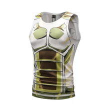 Топы на бретелях для мужчин, аниме, жилет с героями мультфильмов, Жемчуг дракона, майка для фитнеса, топы с принтом Vegeta, Забавные 3D, футболки для фитнеса, Супер Saiyan M-3XL