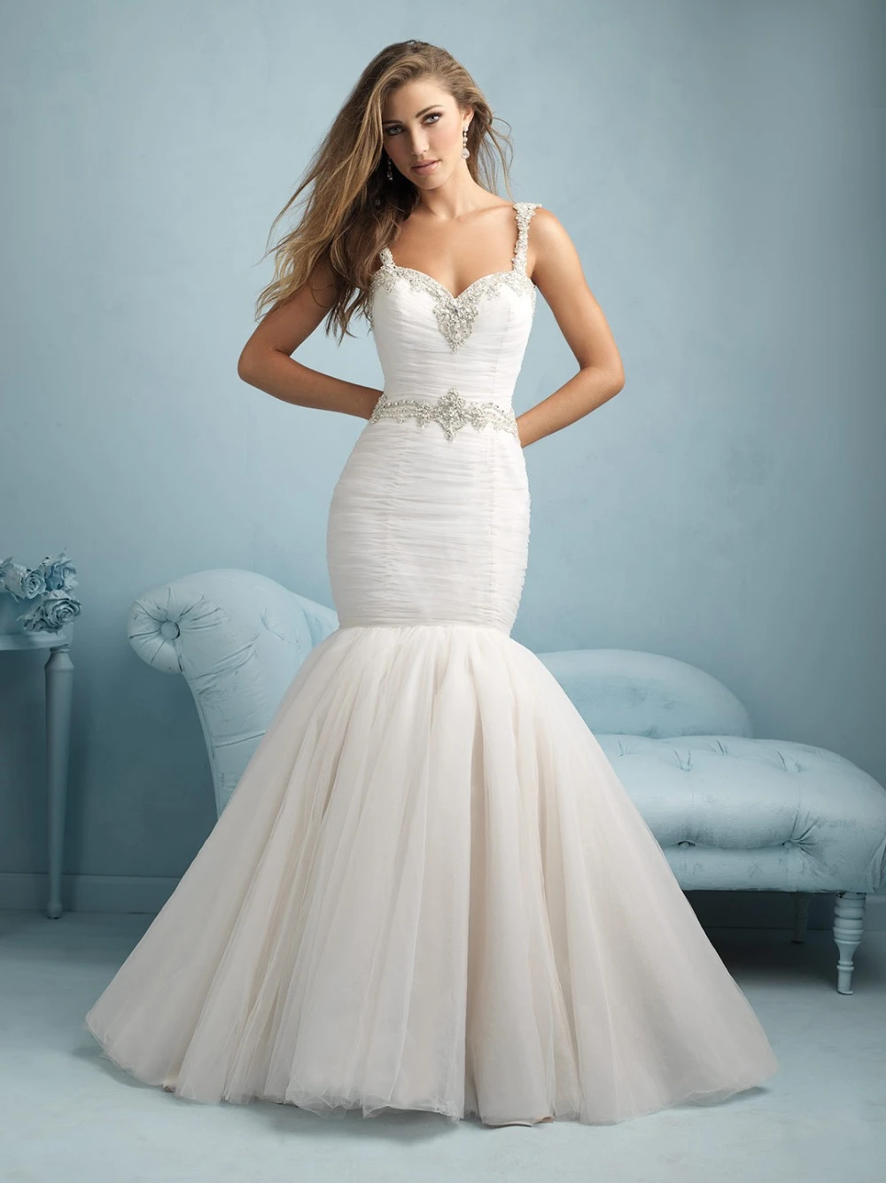 cream mermaid wedding dress