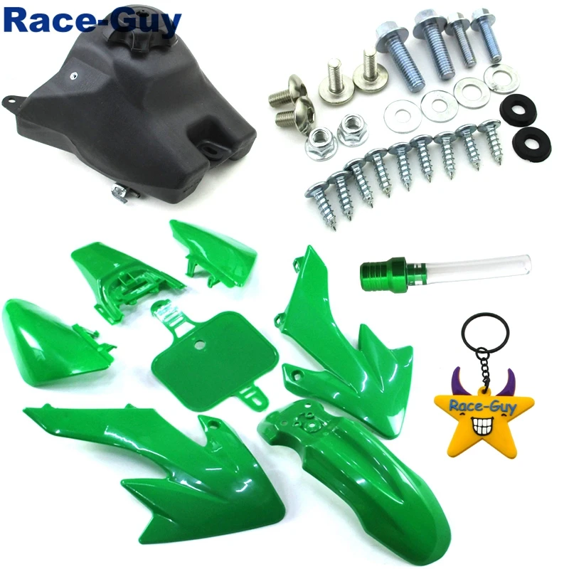 Race-Guy Red Fairing Plastic Fender Bolt Screws Kits Throttle Grips For Honda CRF50 XR50 Pit Bike 50cc 70cc 90cc 110cc 125cc 150cc 160cc