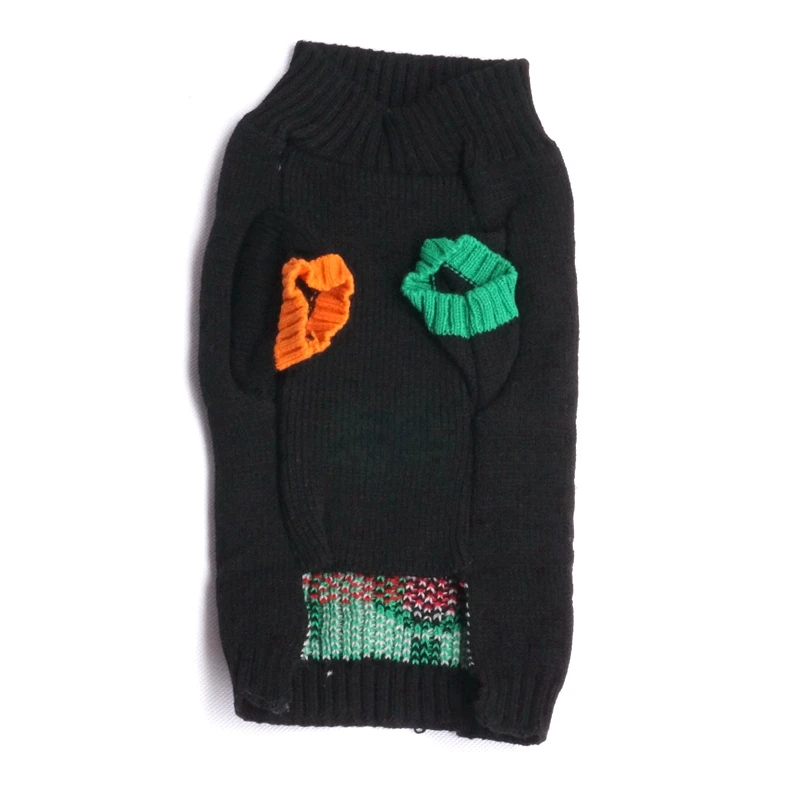 2017 Осень и зима черный Рождество Хэллоуин светофоры собака свитер Одежда для