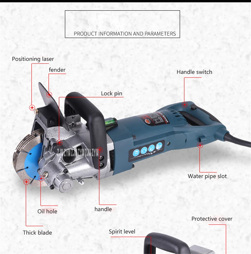 121 мм 4800 Вт лезвие CW6121 Многофункциональный каменные стены Road канавка резки чеканка машина максимум 5 шт. лезвие 7000r/ минимальный оборотов