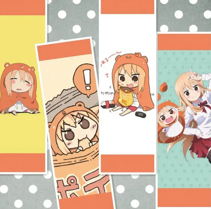 8 шт./упак. аниме Япония Natsume Himouto ботинки для костюмированной вечеринки для косплея Умару-тян»; «Gintama Бумага Закладка для книги Канцтовары открытка подарочные канцелярские товары