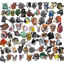 Новая коллекция различных животных лошадей, овец, свиней, змей, обезьяны маска