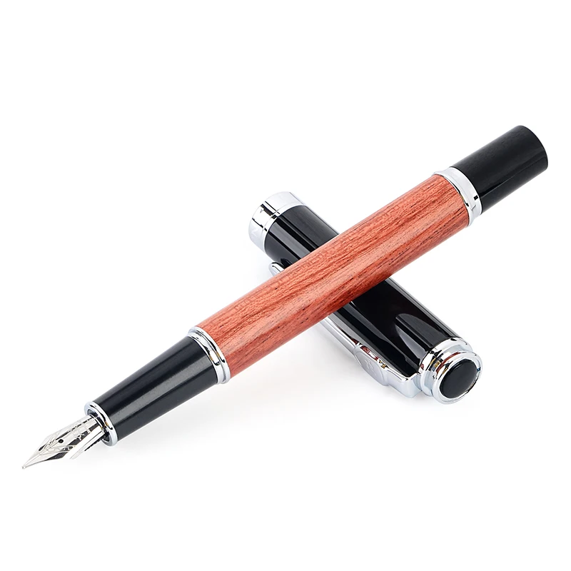 Роскошная креативная деревянная керамическая перьевая ручка с перьевым наконечником 0,5 мм металлические серебристые ручки Iraurita канцелярские принадлежности для школы Offfice - Цвет: Pear