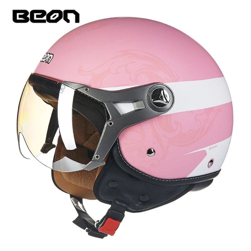 Подлинная Beon винтажные мотоциклетные шлемы ECE Ретро мото Casco велосипедные шлемы скутер лето зима шлем для B100