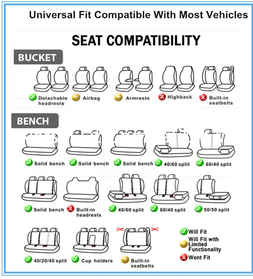 Полный комплект автомобильных чехлов для сидений Универсальный Размер, Автомобильные Защитные чехлы для сидений высококачественные автомобильные аксессуары для салона автомобиля toyota hoda BMW