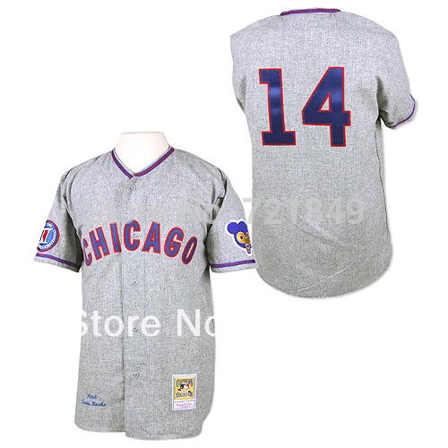 MLB Jerseys Chicago Cubs Jerseys #14 Ernie Banks Older Road Hemp Gray Retro  1968 Throwback TB Baseball Shirts Sale By m&n - AliExpress