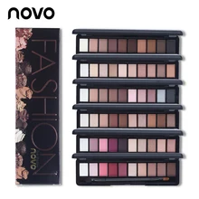 NOVO 10 Colors Shimmer Matte Natural Fashion Eye Shadow Make Up Light Eyeshadow Cosmetics Set With Brush Eye Makeup Palette 1PC