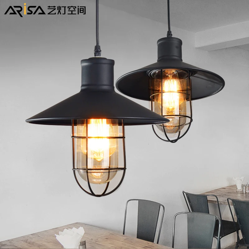 

Nordic LED Cafe Hanging lights Novelty living room Fixtures restaurant bar Lighting iron Industrial retro Pendant Lights