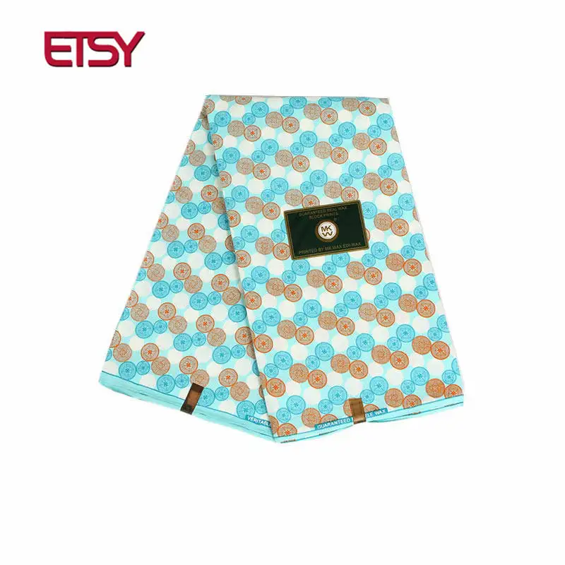 

2019 Ankara African Polyester Wax Prints Fabric new Hollandais Wax High Quality 6 yards African Fabric for Party Dress PL681