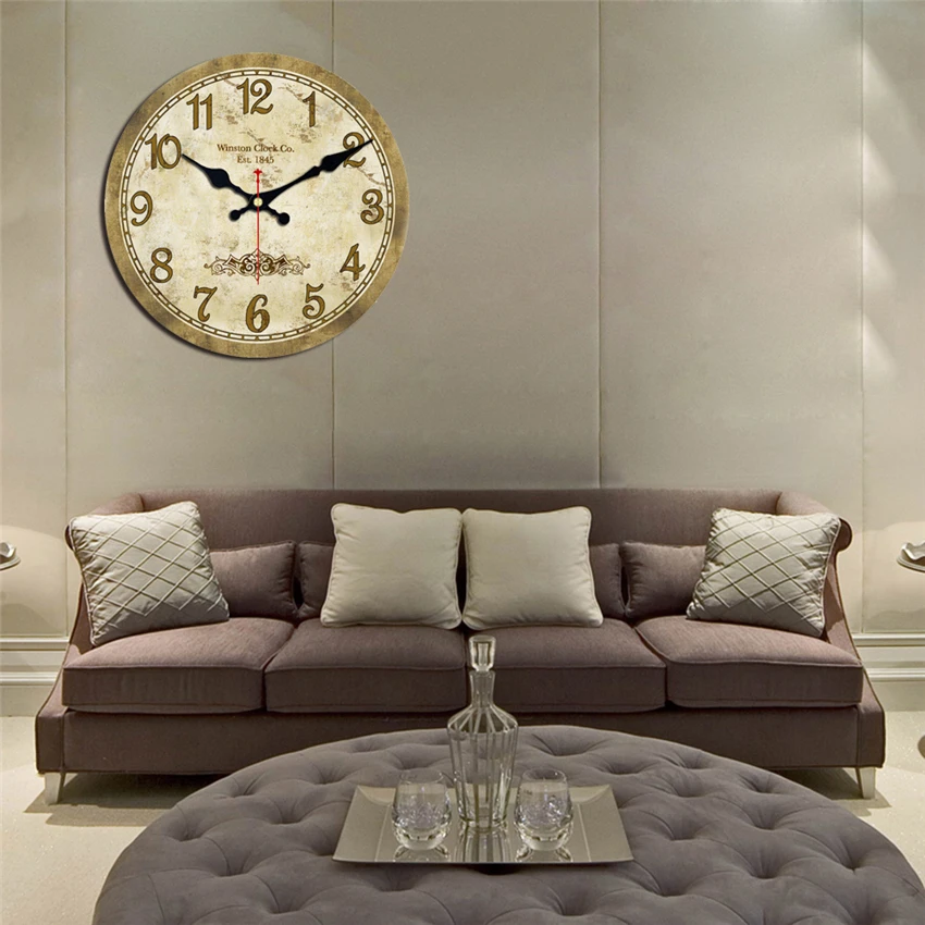 MEISTAR 4 узора винтажные деревянные дизайнерские часы Бесшумный домашний декор кафе офисные кухонные часы настенные дизайнерские часы 6 дюймов(15 см
