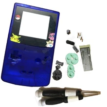 Синий цвет, ограничительное стекло, игровой корпус для Nintendo dogbc, консоль для мальчиков, чехол, подходит для Gameboy, цветная система с кнопками