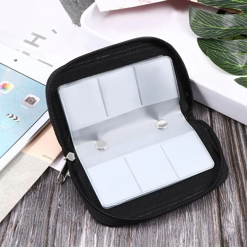 

1PCS Black Potable 22 Cards Slot SD SDHC MMC CF Micro SD Memory Card Storage Carrying Pouch Case Holder Memory Card Bag