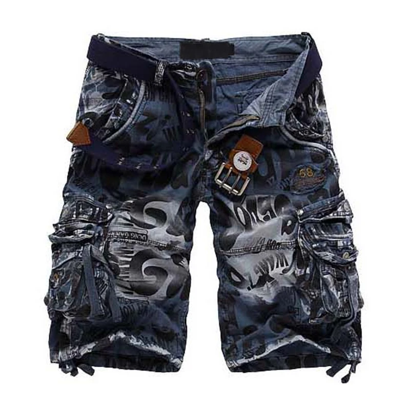 Men Camouflage Overalls men shorts casual Multipocket Cargo Shorts Loose Summer For Mens