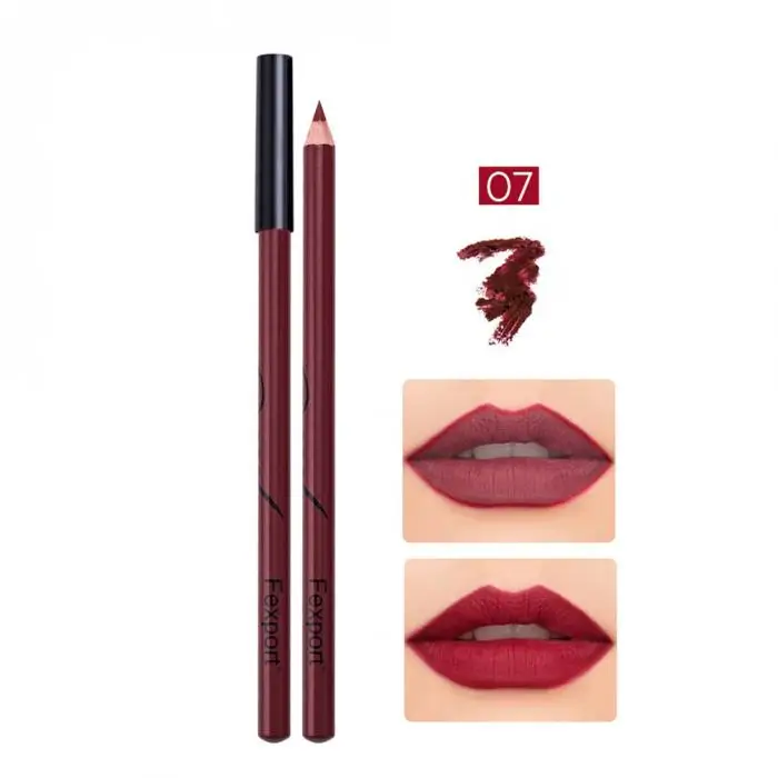 6/12 Pcs/Set Sexy Matte Lip Stick Lipliner Lip Liner Pencil Matt Nude Lipsliner Pen Set Beauty Makeup Tool Cosmetic