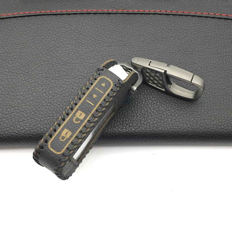 Key Case Key Case Cover Remote Control Case Cover Leather Tamarack Cover Russian E90 version car alarm system for Starline E91 E60 E61 E90 E95 E96 case Cover lcd two way remote