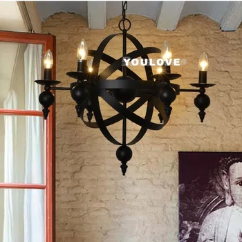 

European Vintage Industrial Pendant Lights Fixture American Retro Candles Hanging Lamps Home Indoor Bed Room Foyer Droplights