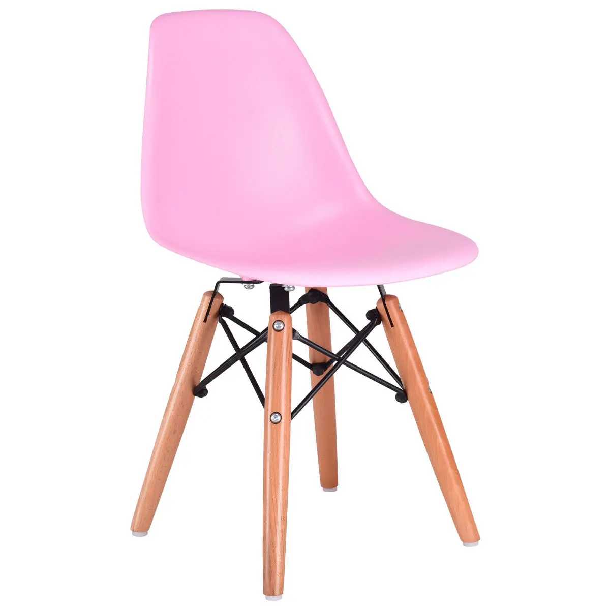 Giantex Pink Kids Dining Side Armless Chair Molded Plastic Seat Wood Legs Children Dining Room Furniture HW56499PI Giantex Pink Kids Dining Side Armless Chair Molded Plastic Seat Wood Legs Children Dining Room Furniture HW56499PI
