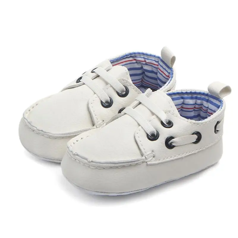 Newborn Infant Baby Double Soft Sole Leather Single Casual Flats Shoes