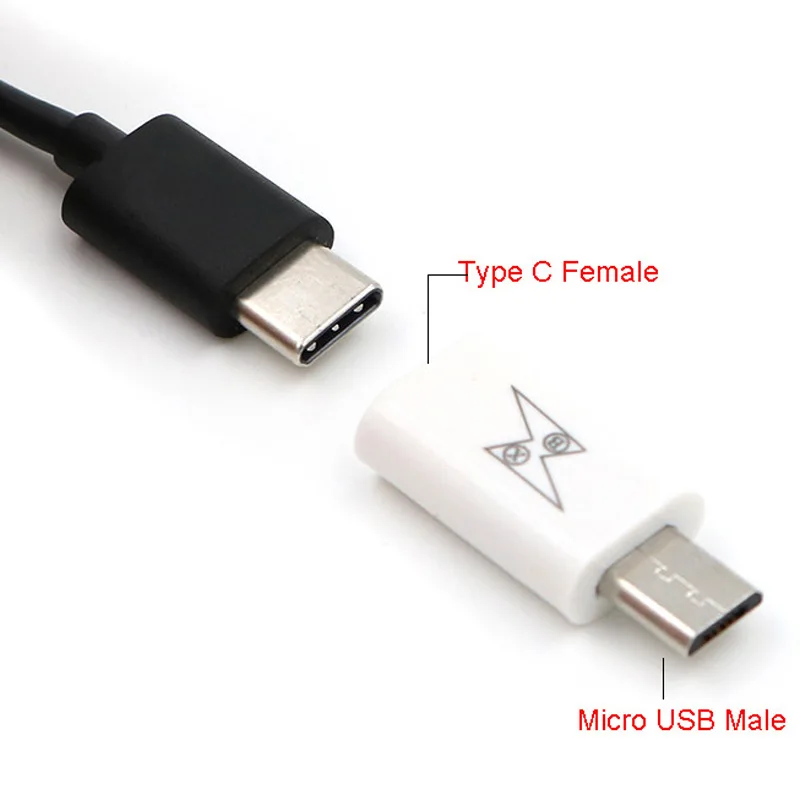 Micro USB Мужской к USB-C Тип C Женский конвертер адаптер зарядки данных разъем