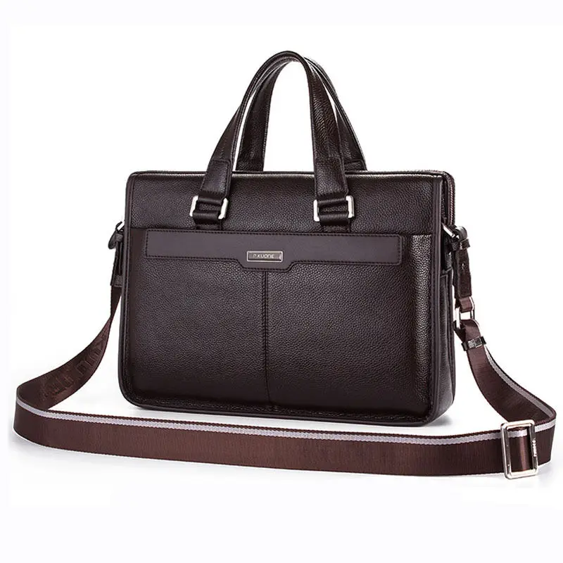 Мужской портфель из натуральной кожи 15," для ноутбука, сумка через плечо, деловая сумка, сумка большого размера, высокое качество