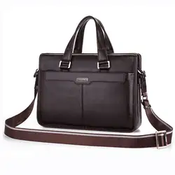 Для Мужчин's пояса из натуральной кожи для 15,6 "ноутбук портфели посланник бизнес сумка большой размеры высокое качество