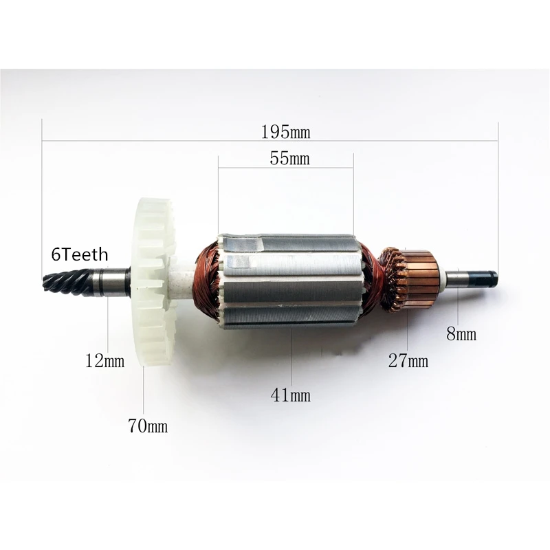 Двигатель для Makita 9227C 9227CB 9237CB 220 В переменного тока 6 зубьев хорошее качество