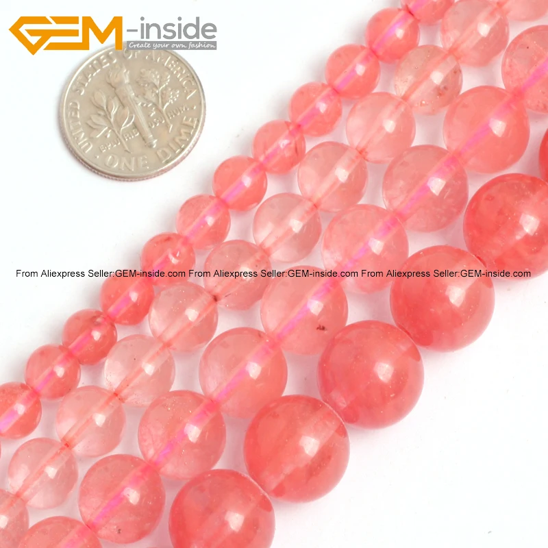 

Watermelon Tourmaline Cherry Crystal Glass Beads For Jewelry Making 6-12mm 15inches DIY FreeShipping Wholesale Gem-inside