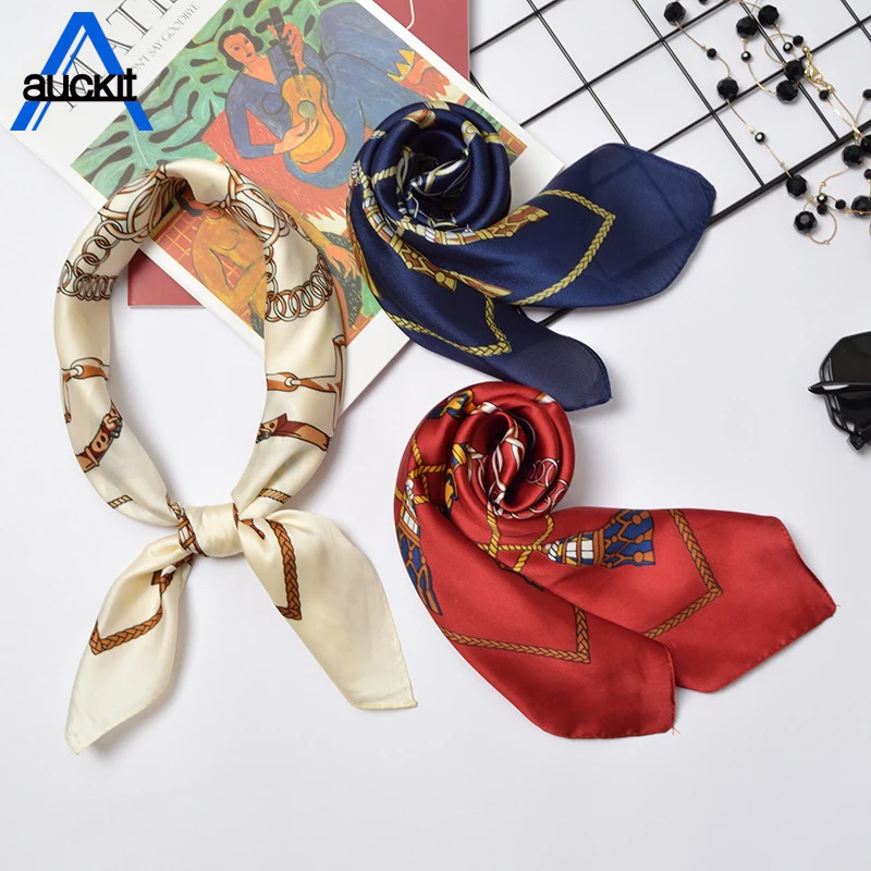 

Silk Scarf Womens Kerchief ScarfFoulard Neckerchief Top Silk Bandana Small Square Silk Scarf Horse Luxury Lady Gift CA-60