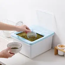 10 кг кухонный ящик для хранения риса и фруктов ведро для зерновых сухих продуктов хранения Контейнер для специй с крышкой мерная чашка