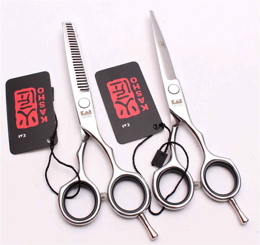 

5.5" 16cm Japan Steel Shiny Color Kasho Thinning Shears Cutting Scissors Barber Scissor Professional Hairdressing Scissors H1004