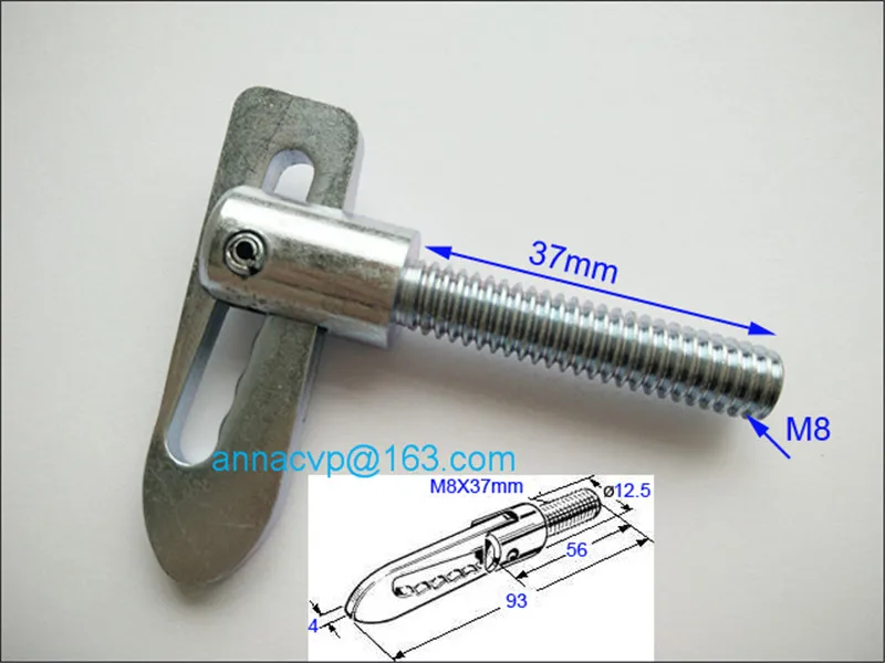 Анти Luce M8 x 37 мм падение ловить хвост ворота крепежа прицепа лошадиных коробок грузовика, крепеж-болт-на тип, части прицепа