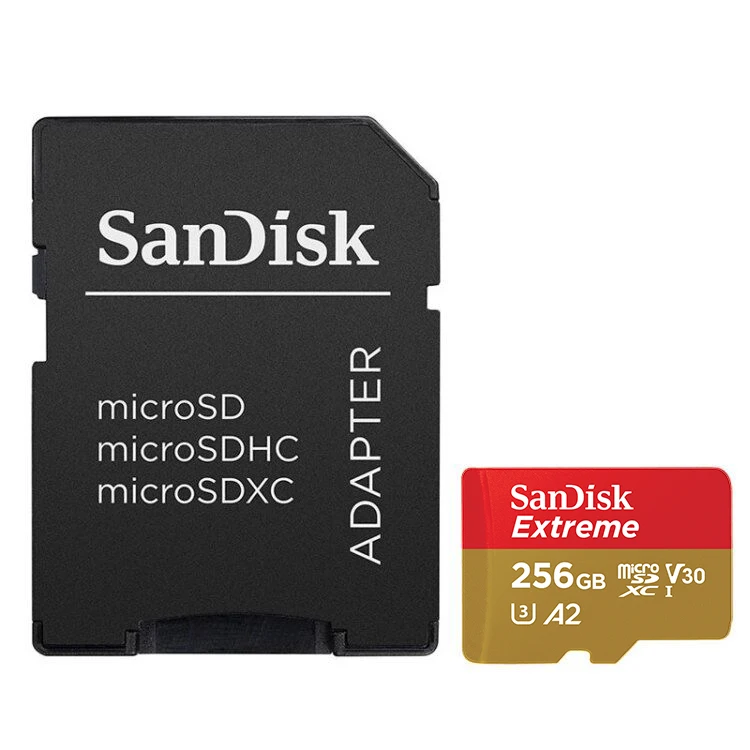 Карта памяти SanDisk Micro SD 16 ГБ 32 Гб MicroSDHC 64 Гб 128 ГБ 256 ГБ MicroSDXC EXTREME PRO V30 U3 4K UHD tf-карты - Емкость: A2-256GB  R-160MB
