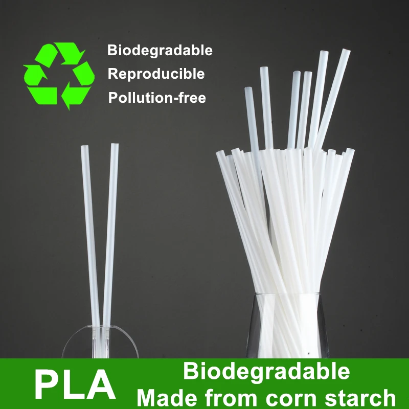 

100pcs PLA biodegradable eco friendly drinking straw polylactic acid save the turtles straw