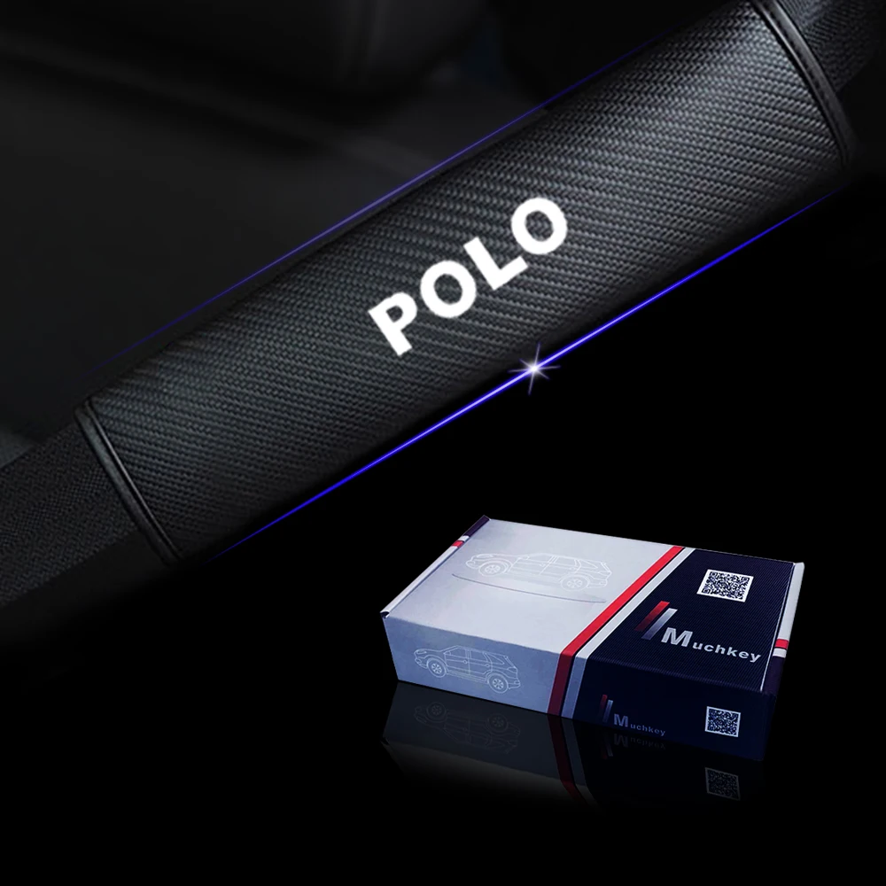 Cinto de Segurança do Carro Almofadas de Ombro Cinto de Segurança Capa para vw Estilo do Carro Peças de Automóvel Reflexivo Seguro Volkswagen Polo 2pcs 9 Cintos de segurança e estofamento
