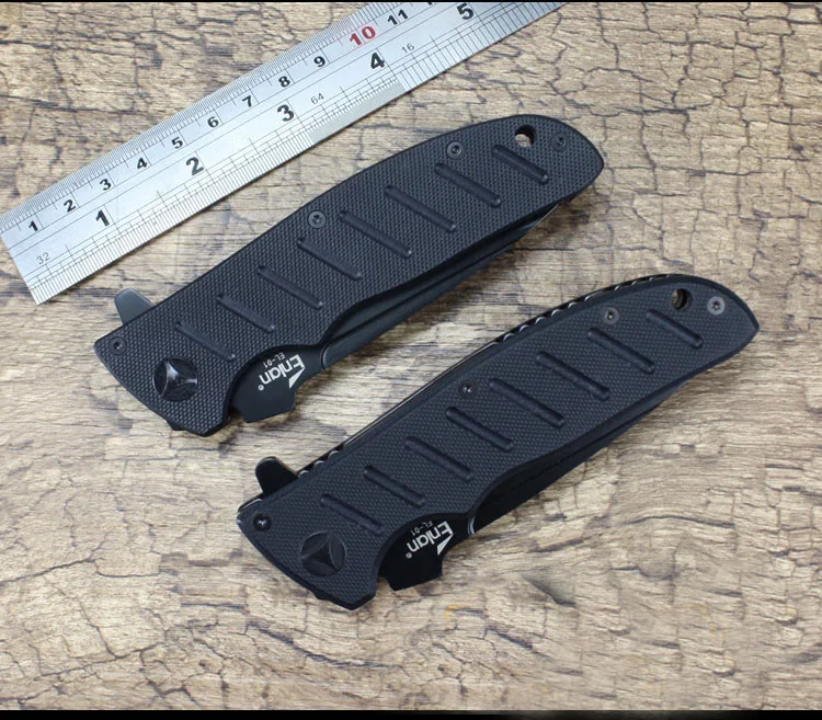 ENLAN EL 01B 8Cr13Mov черное лезвие G10 ручка складной нож для кемпинга охоты Тактические